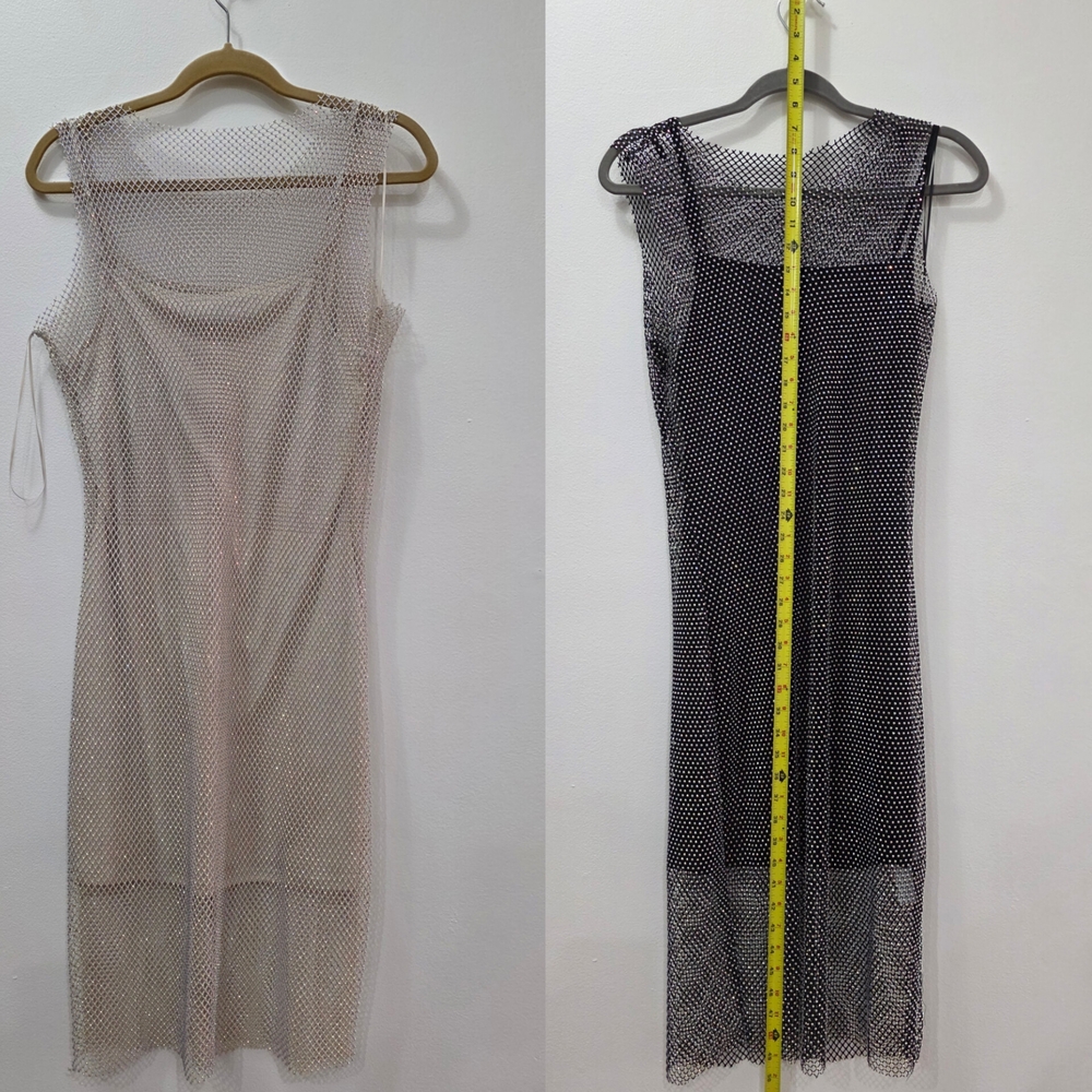 Haute Monde Glittering Mesh Mini Dresses